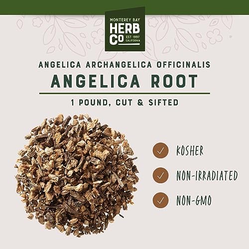 Angelica Root Cut & Sifted, by Herb Co, Premium Dried Angel of Herbs for Baking, Tea Blends & Cooking - Warm Celery-Licorice Flavor 1 lb