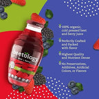 Beetology Organic Beet & Berry Juice, 8.45oz (6 Pack) | 100% Cold Pressed | Heart Healthy | Nutrient Packed Vegetable Juice | Vibrant Flavor