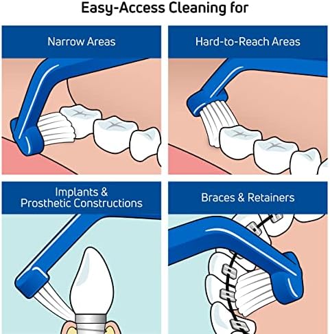 TePe Universal Care Angled Soft-Bristle Toothbrush, Small-Head Orthodontic Toothbrush (Pack of 2)
