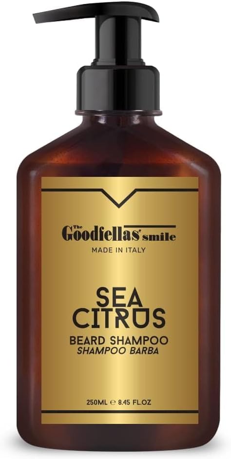 The Goodfellas' smile. Nourishing Beard Shampoo, 250ml/8.5 oz, Made in Italy, Sea Citrus