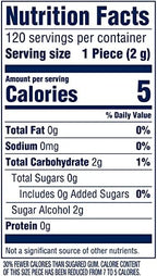 ORBIT WHITE Peppermint Gum - Sugar-Free Chewing Gum, Resealable Bag 120 Pieces, 8 Pack