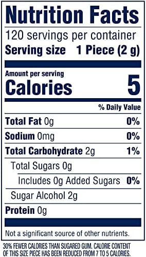 ORBIT WHITE Peppermint Gum - Sugar-Free Chewing Gum, Resealable Bag 120 Pieces, 8 Pack