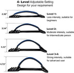 Back Stretcher for Lower Back Pain Relief, 4 Level Adjustable Lumbar Cracker Board Massager, Stretching Device for Scoliosis, Sciatica (Pink)