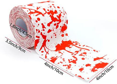 UFRITAN Halloween Toilet Paper, Prints Horror Bloodstain Pattern Toilet Paper, Scary Bloody Printed Roll Paper for Surprise, Prank, Funny Gift for Spooky Haunted House Party Decoration - 250 Sheet