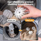 8 Pcs Reusable Laundry Balls Scrubbing Balls Gray White Washing Machine Special Ball Silicone Tidy Clothes Deep Cleaning Anti-Winding