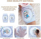 SONARIN 4 Pairs Baby Knee Pads for Crawling,Breathable Baby Crawling Knee Pads Elastic Baby Knee Protectors for Girls Boys
