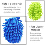 Microfiber Feather Duster,13 Inch Length, with 4 pcs Washable Cloth, Car Duster, Perfect for Cleaning Windows, Tables, Cars,Furniture, Keyboards, Fans, Screens,Mirrors