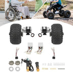 Motor Drive Air Conversion Kit, 24V/36V 250W/350W Electric Double Wheel Set With Reverse Gear Switch and Thumb Throttle for Electric Cart Scooter, Small Go-Karts