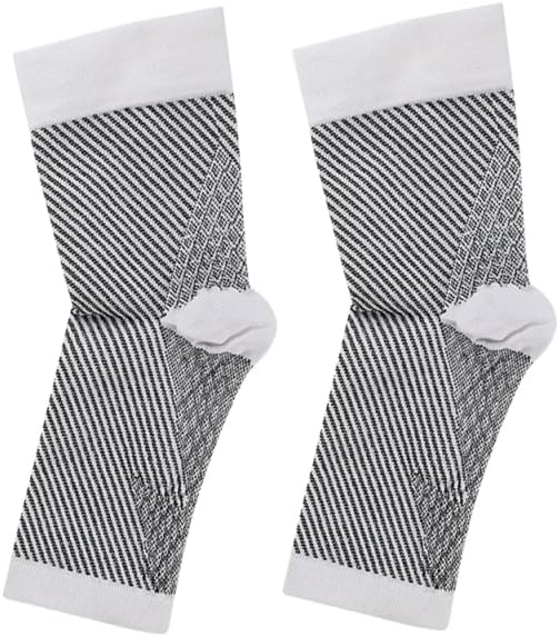 EXCEART Pressurized Ankle Support Sleeve Pair Breathable Compression Ankle Brace for Men Women Sports Running Walking Size L Xl