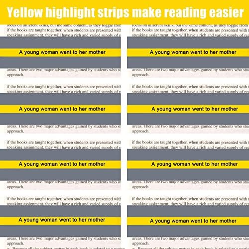 36 Pieces Guided Reading Strips Colored Yellow Overlay Highlight Bookmarks Reading Strips Help with Dyslexia for Crystal Children and Teacher Supply
