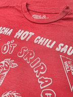 Tee Luv Men's Sriracha Hot Chili Sauce T-Shirt - Faded Sriracha Logo Shirt