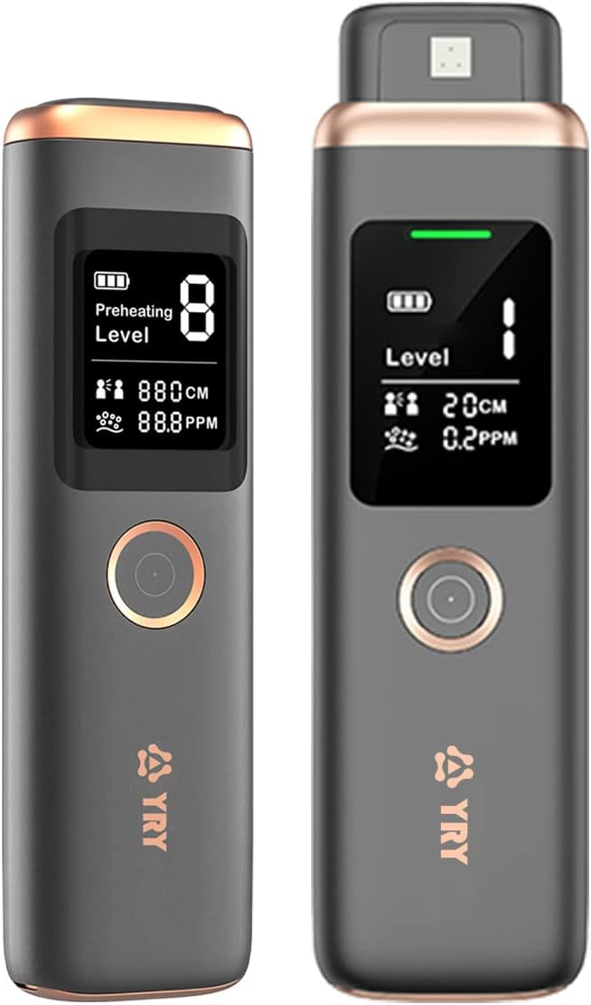 YRY Smart Breath Odor Detector, Portable Halimeter for Bad Breath, Precise MEMS Sensor, 32-bit CPU, Auto Calibration, 30-Day Rechargeable Battery