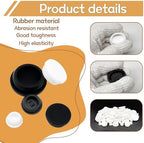 62PCS 6 Sizes White Rubber Hole Plugs for Round Holes Silicone Plugs, 1" 3/4" 5/8" 1/2" 3/8" 1/4" Round Rubber Plug Snap Locking, Used for Furniture DD036-w