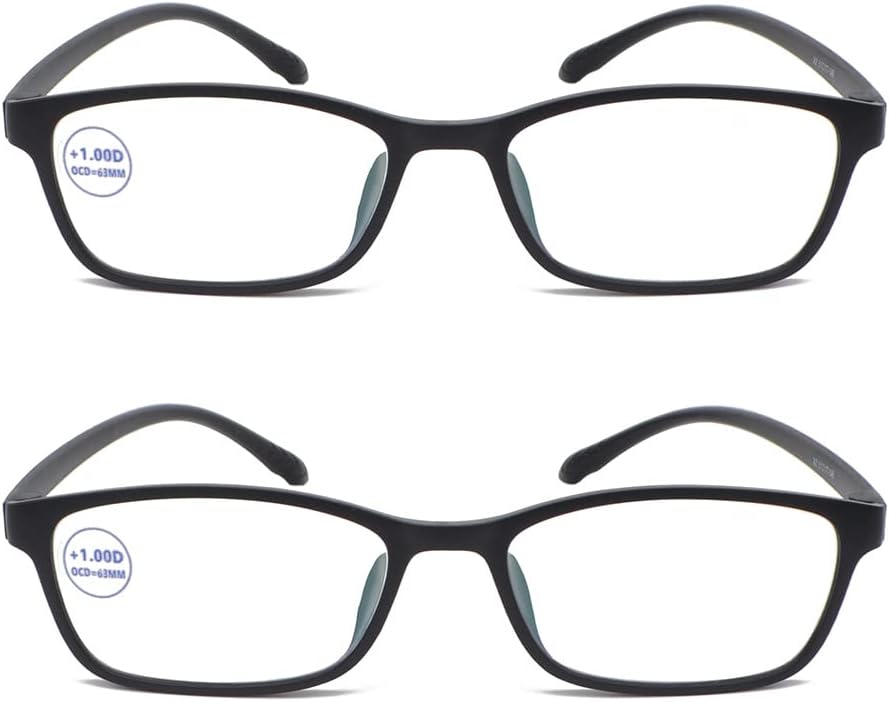 Computer Blue Light Blocking Reading Glasses Flexible Lightweight Unbreakable Readers Anti Eyestrain for Women Men