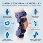 OA Unloader Knee Brace Adjustable Arthritis Pain Relief & Ligament Support for Bone-on-Bone Joint Pain, Meniscus Tear, Osteoarthritis Post-Op Recovery - for Men & Women (Right)