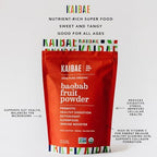 KAIBAE Premium Organic Baobab Powder | Prebiotic Fiber Superfood for Gut & Metabolic Health | Vitamin C + Polyphenols | Gluten-Free, Non-GMO, Vegan | 8 oz.