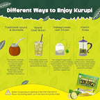 Kurupi Yerba Mate with Mint and Lemon 500 g (1.1 lb) - Refreshing Paraguayan Herbal Blend -Loose Leaf Tea Naturally Cooled with Mint & Citrus Aroma - Gluten Free