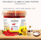 Crushed Calabrian Chili Peppers Paste, 2.2 lb (1 kg) Spread, Chopped, Grown and Packed in Calabria Italy, Authentic Italian, Spicy and Savory Taste, L'Oro Del Sud
