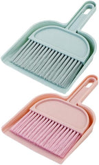Cabilock Mini Broom and Dustpan Set for Kids Small Handheld Sweeper with Ergonomic Handle Portable Cleaning Tool for Desks Tables and Pet Areas 7.87X5.70X1.18In