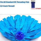 EaseYourDay 6 PCS Blue Microfiber Mop Replacement Compatible with All Standard US Threading Pole &0.8" Diameter Mop Handle