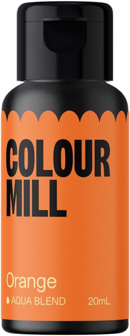 Colour Mill Aqua Blend Water-Based Food Coloring, 20 Milliliters Orange