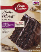 Betty Crocker Super Moist Cake Mix Triple Chocolate Fudge 15.25 oz Box (Pack of 2)