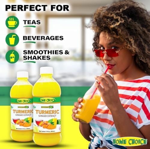 Home Choice Jamaican Turmeric Ginger Extract/Flavouring - 454ml (16oz) (Single)