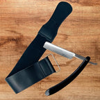 Leather Strop 2" x 18" – Genuine Cowhide Razor Strop for Straight Razor, Knives, Chisels – Double-Sided Barber Strop for Sharpening & Honing – Premium Quality, Black