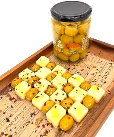 Lucia Fine Foods Spanish Manzanilla Pitted Green Olives – 440g / 15.50 oz Glass Jar – Premium Olives from Extremadura, Spain – GMO-Free, Allergen-Free, Gourmet Quality
