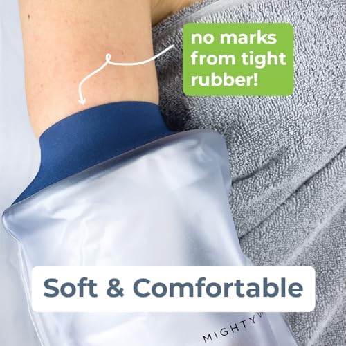 Mighty Well H2O Shield PICC Line Shower Cover – Reusable Waterproof IV & PICC Line Sleeve, Cast & Wound Protector for Upper Arm Showering | Small/Medium