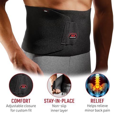 McDavid Sweat Band & Waist Trimmer Belt for Men, Back Support, Improves Posture During Workouts, Waist Trainer For Men