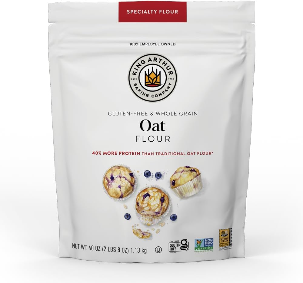 King Arthur Baking Company Gluten-Free & Whole Grain Oat Flour 2.5 lbs.