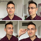 4 pack Rimless Reading Glasses for Women and Men +0.75 - Half Moon Readers