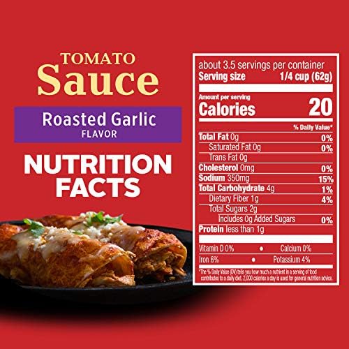 Hunt’s Tomato Sauce with Roasted Garlic, Perfect for Chili & Soups, 8 oz. Can (Pack of 6)