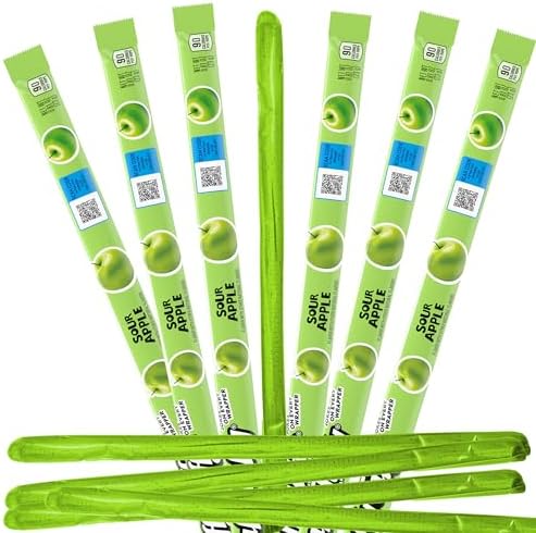 Sour Apple Laffy Taffy Rope Candy, 24 Pack, Taffy Candy, Individually Wrapped Candy, 0.81 Ounce Ropes
