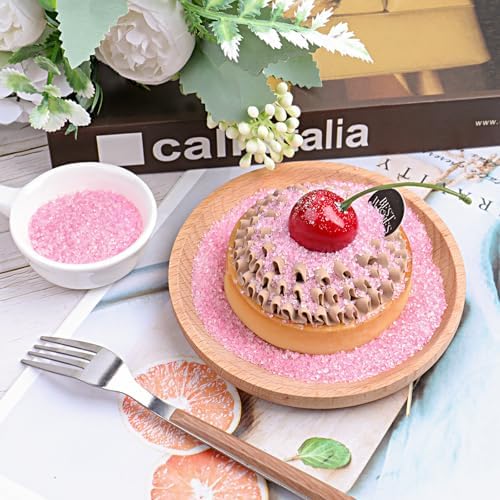 Pink Sprinkles Sanding Sugar for Baking, 6.35 oz Edible Sparkling Sugar Crystals for Cake Cupcake Cookie Ice Cream Topping