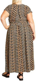 Avenue Women's Avenue Plus Size Dress Havana Maxi Pr in Navy Spot