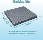 Shower Chair Seat Mat - 4D Mesh Soft Cushion Transfer Bench Pad Bath Stool Padded for Elderly Disabled Handicap, 15" L x 14" W x1.2 H