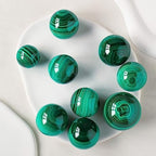 AtkitS 1PC Natural Polished Malachite Crystal Ball Green Gemstone Quartz Crystal Sphere Home Decoration Gifts (Size : 30-40mm)