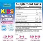 Kids Immune Support Supplement Gummies - Daily Childrens Vitamins C, Zinc & Echinacea - Gummy for Kids Immune Support, Ages 4 and Up, Natural Berry Flavor, Non-GMO, Gluten-Free & Vegan - 90 Gummies