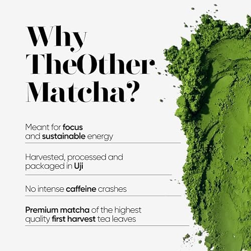 TheOther Matcha Powder Ceremonial Grade Matcha Powder - Japanese Matcha Powder Master’s Blend - Premium Green Tea Teal Tin - 25g