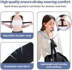 Posture Corrector for Women & Men - Adjustable Upper Back Brace Straightener Suitable for Lumbar, Shoulder, Neck, Scoliosis, Providing Comfortable Elastic Support and Pain Relief