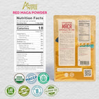 Amazon Andes Organic Red Maca Root Powder 8oz 227g - Maca Roja from Junin Peru - Gelatinized Starch-Free - USDA Organic Lepidium Meyenii - Raw Peruvian Superfood Andes Non-GMO Vegan
