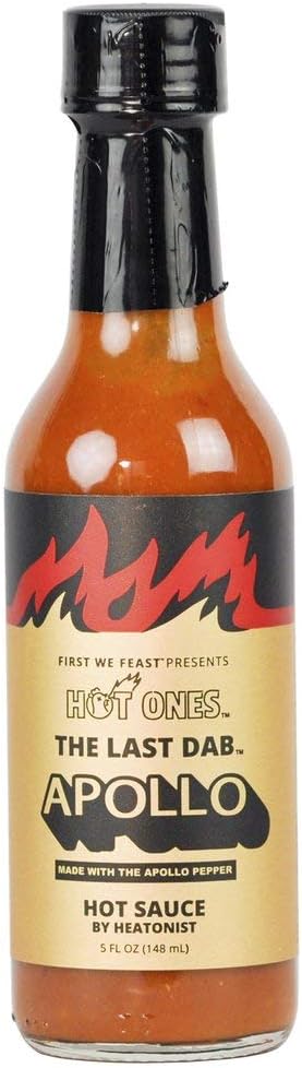 Hot Ones The Last Dab Apollo Hot Sauce Made With Natural Ingredients & Extra Hot Flavors, The Only Hot Sauce In The World Made With The Apollo Pepper, 5 fl oz Bottle (1-Pack)