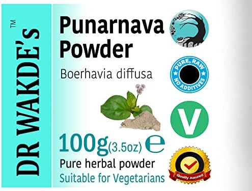 DR WAKDE's Punarnava Powder (Boerhavia diffusa) - 100g (3.5oz) | Pure, Raw & Dried Powder | Ayurvedic Herb | Vegan |