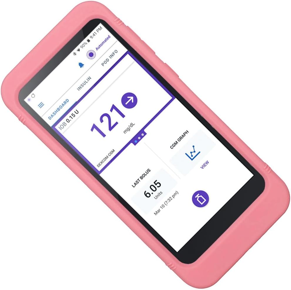 Silicone Case for Omnipod 5 Receiver (Continuous Glucose Monitoring) (Pink)