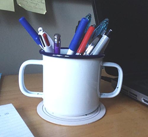 Two-Handled Steel 16 Ounce Cup for Easy Drinking with Essential Tremors and Arthritis