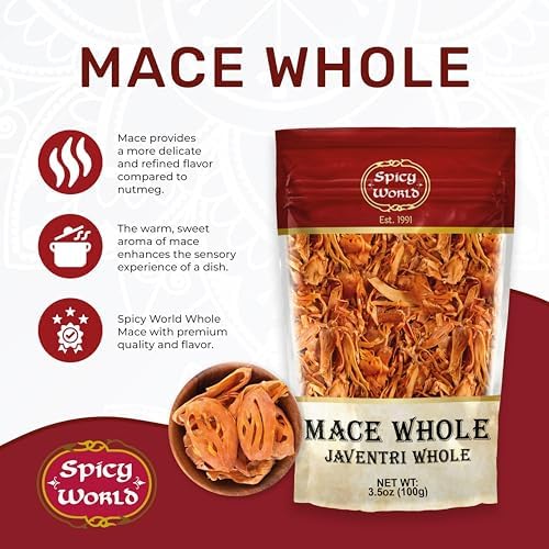 Spicy World Mace Whole 3.5oz (100g) - Javathri, Pure, Natural, Nutmeg's Rind