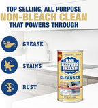 Bar Keepers Friend Powder Cleanser, 12 oz x 2, Multipurpose Cleaner, Degreaser & Remover for Burnt Stainless Steel Pots and Pans, Rust Stains, Hard Water Deposits & Soap Scum