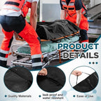 Reallnaive 2 Pcs Cadaver Body Bag Heavy Duty Vinyl Mortuary Bag with 8 Side Handles and Center Zipper for Stretcher Combo, Waterproof Cadaver Pouch for Funeral, Outdoor Hunting, 90 x 36, Black